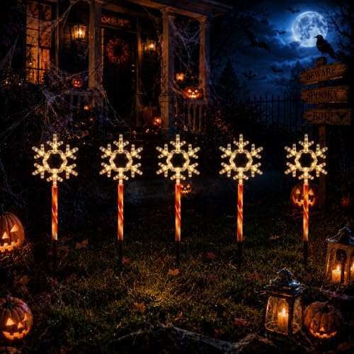Solar Christmas Lights Outdoor, Yard Decor for Garden, Lawn and Pathway by Vioshon