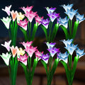 SOLARBABY Solar Lights Outdoor - Lily Flower Solar Garden Lights, 8 Pack Lights Outdoor Waterproof Multicolor Changing LED Flower with Bigger Lily for Patio Yard Pathway Balcony by SOLARBABY