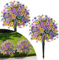Alupssuc 2Pcs 20" Artificial Topiary Ball Flowers for Outdoors Decoration by Alupssuc