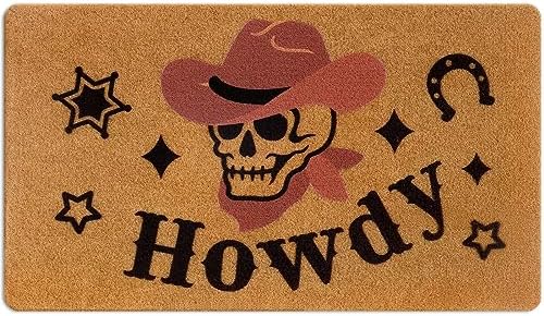 CiyvoLyeen Western Halloween Skull Welcome Doormat, 17 x 30 Inches by CiyvoLyeen