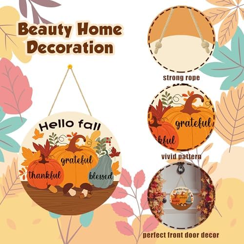 Fall Decorations for Home - Welcome Sign for Front Door - Image 4