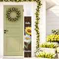 Threehoney 47" Large Summer Porch Sign Sunflower Daisy Welcome Sign Wooden Tall Summer Porch Decor Leaner Rustic Farmhouse Front Door Decor for Holiday Outdoor Home Yard Entryway Gift by Threehoney