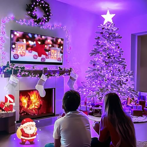 JMEXSUSS Connectable 91.5ft 250 LED Purple Halloween String Lights Indoor - Image 4
