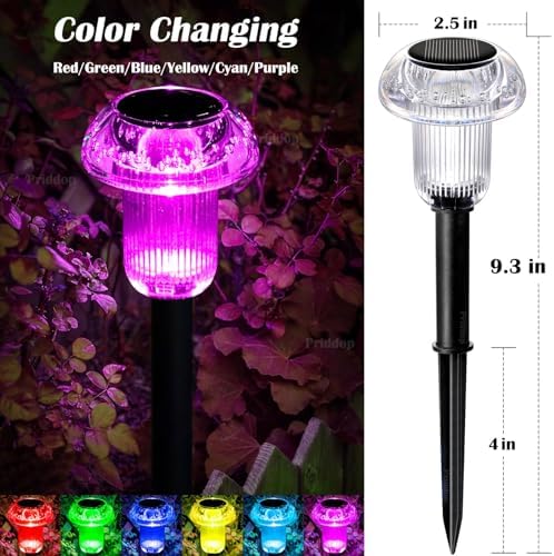 Priddop Solar Lights Outdoor Waterproof 16 Pack Garden Decor Color Changing - Image 6