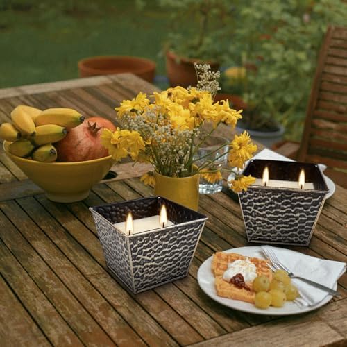 2Pcs Citronella Candles Outdoor Indoor-Large 12oz Scented 50H Long Lasting Summer Candle Bulk for Home Decor, Garden,Party,Backyard & Camping(2-Wick) - Image 6