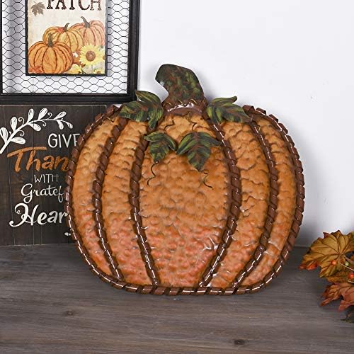 Pumpkin Decoration for Home Free Standing Metal Flat Pumpkins - Image 4