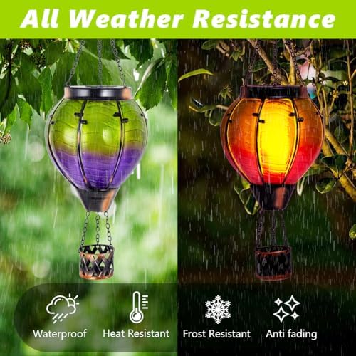 Gradient Hot Air Balloon Solar Lanterns Outdoor Waterproof - Image 6