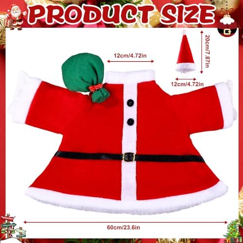 Celltestria Christmas Goose Outfits Santa Claus Goose Clothes Cute Xmas Winter Lawn Porch Goose Costume for 23" Geese Outdoor Patio Yard Lawn Garden Decoration - Image 2