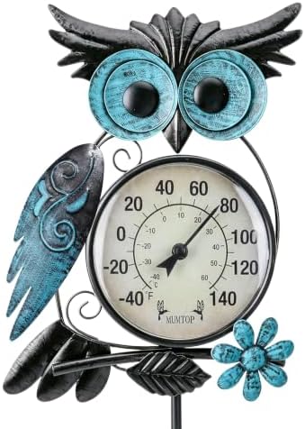 MUMTOP Outdoor Thermometer, Owl Outside Decor for Patio, Yard and Garden by MUMTOP
