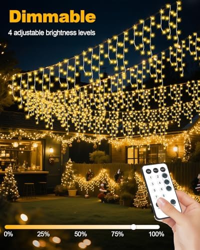 Christmas Outdoor/Indoor Decorations Ice Lights Twinkle Fairy String Light - Image 4