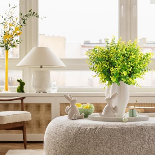 RECUTMS Artificial Boxwood Plants Outdoor Fake Spring Plants UV Resistant - Image 6