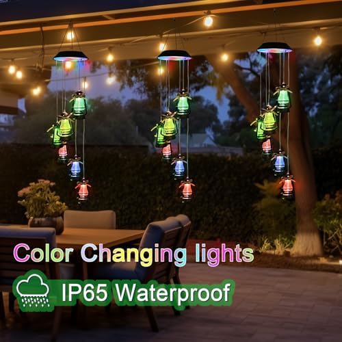 Hanging Solar Lantern Wind Chime for Outside,Christmas Decorations Outdoor - Image 4