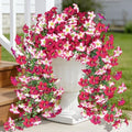 Vibrant Silk Artificial Flowers for Outdoors with Realistic UV Resistant Fake Plants,Includes 2 PCS of Spring Garden Decor Set for Hanging, Patio, Front Porch, Yard Decorations Outdoor by WEIERYUE