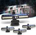 Clip On Solar Lights Outdoor with PIR Motion Sensor (Black ,4 Pack ,6000K) by SunlightEncounter