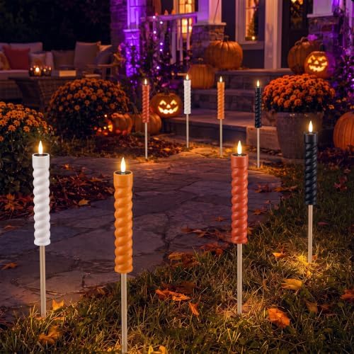 Woanger 8 Pcs Halloween Solar Lights Outdoor, Waterproof LED Pathway Decor - Image 6
