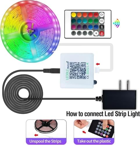 AILBTON 150ft Led Strip Lights(2 Rolls of 75ft led Lights) Ultra Long Led Light Strip with App Voice Control Remote,5050 RGB Music Sync Color Changing Led Lights for Bedroom,Party,Home Decoration - Image 6