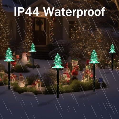 Christmas Decorations Outdoor, Solar Tree Pathway Lights, 5 PCS - Image 4