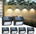 Bright Solar Fence Lights, 6 Pack Outdoor Step Lights, IP65 Waterproof, 3000K Warm-White, Dusk to Dawn Outdoor Lighting with 6 LED for Wall, Garage, Patio, Exterior, Porch by Kelvinlux