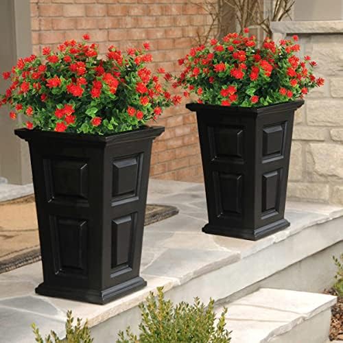 RECUTMS Artificial Fake Orange Flowers,Spring Faux Outdoor Plastic Plants - Image 5
