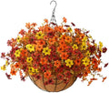 INQCMY Artificial Flowers for Outdoors Fall Hanging Baskets UV Resistant by INQCMYPlantRack