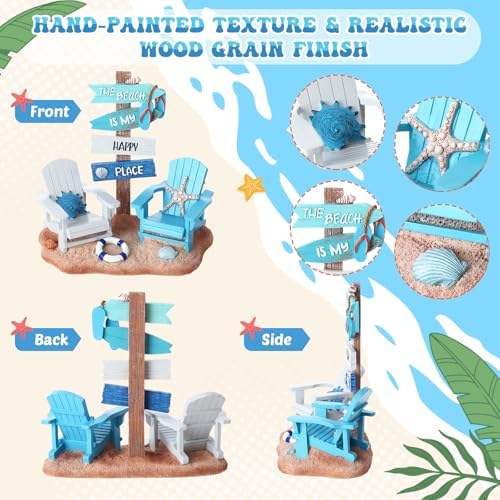 Wonderjune Beach House Decor Resin Sign Figurine for Mantle,Coastal - Image 2