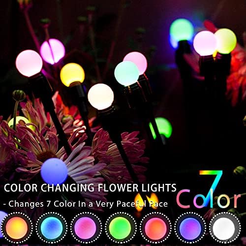 TONULAX Solar Garden Lights, Starburst Swaying When Wind Blows, Solar Lights Outdoor Decorative, Color Changing RGB Light for Yard Patio Pathway Decoration(4 Pack) - Image 6