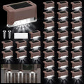 Geelin 32 Pcs Solar Deck Step Lights Outdoor, Brown Shell Cool White Light by Geelin