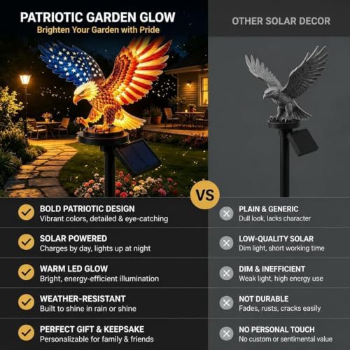 Halloween Decorations Outdoor-Eagle Solar Stake Lights Halloween Decor - Image 5