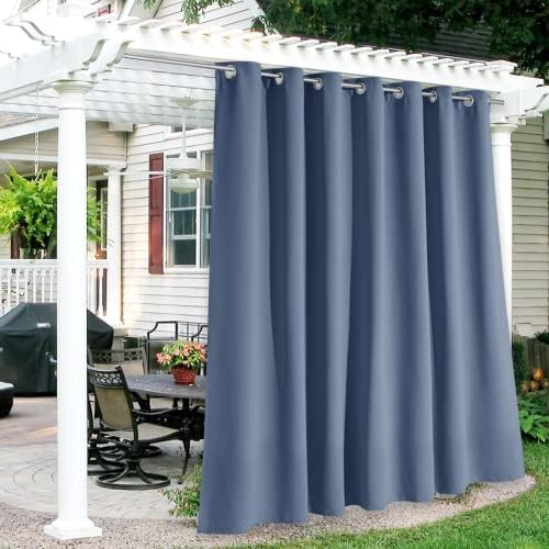 RYB HOME Extra Wide Outdoor Curtains for Patio Waterproof Privacy by RYBHOME