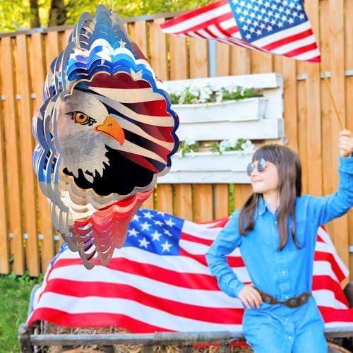 Eagle Wind Spinner, 3D Hanging Outdoor Decor - Image 3