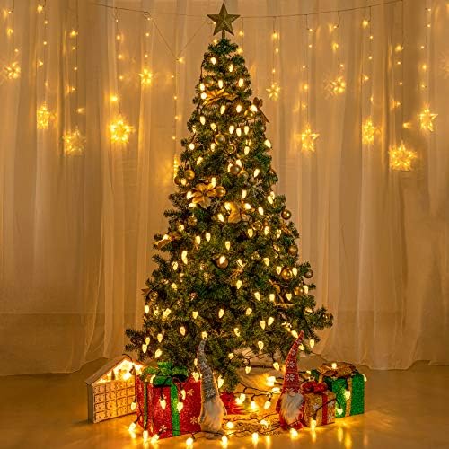 AWQ 100LED 81FT C9 Christmas String Lights Plug in Fairy Twinkle Warm White - Image 2