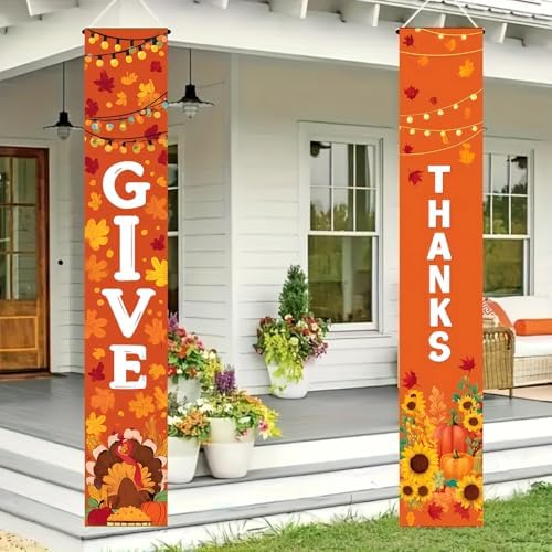 BlissYard Give Thanks Door Banner 12 x 71 Inch Thanksgiving - Image 7