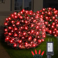 Neoclassy 120Led Red Christmas Net Lights Outdoor 5ft x 6ft Connectable, 8 Modes Waterproof Black Wire 29V Plug in Mesh Net Christmas Lights for Garden, Yard, Bushes, Trunk, Xmas Tree Decor (Red) by NeoclassyDirect