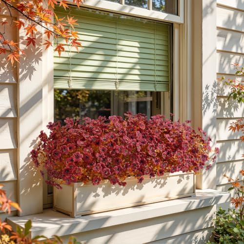 Alupssuc 48 Bundles Artificial Fall Flowers, UV Resistant Faux Mums Porch - Image 6