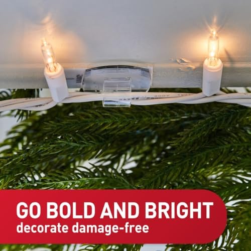 Command Outdoor Light Clips, Clear, 20 Clips, 24 Weather Resistant Strips - Image 3