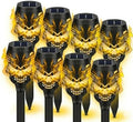 8 Pack Solar Halloween Lights Outdoor, Flickering Flame Skull Torches, Waterproof Purple Solar Lights for Yard, Spooky Skull Pathway Lights for Halloween Outdoor Decorations (Yellow) by Unknown