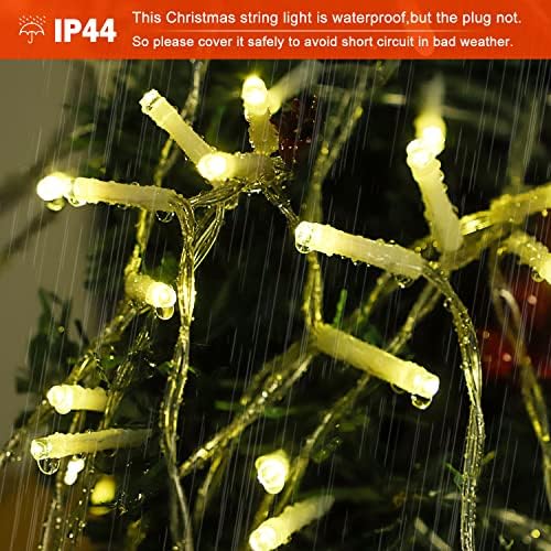 Christmas Decoration Lights, Outdoor Christmas String Lights 320 LED 11.5Ft Waterfall Tree Light with Big Star Topper Waterproof 8 Light Modes for Xmas New Year Holiday Yard Outdoor Indoor Decor - Image 3
