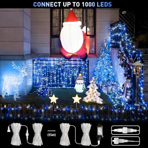 JMEXSUSS Blue and White String Lights Indoor, 200 LED Classroom Lights - Image 5