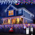 JMEXSUSS Color Changing Icicle Lights Outdoor Waterproof, 11 Modes 400 LED by JMEXSUSS