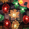 Solar String Lights Fall Forest Leaf Lights Outdoor Garden Tree Décor Thanksgiving Decorative lights Autumn Light up Maple Oak Leaves Decorations Harvest Garland 14ft 40LED Balcony Pathway Bush Decor by JASHIKA