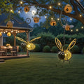 Solar Powered Hanging Bee Light Waterproof Solar-Powered Insect Ornament Suitable for Courtyards, Trees, Porches, and Terraces 2-Pack Yellow by Unknown