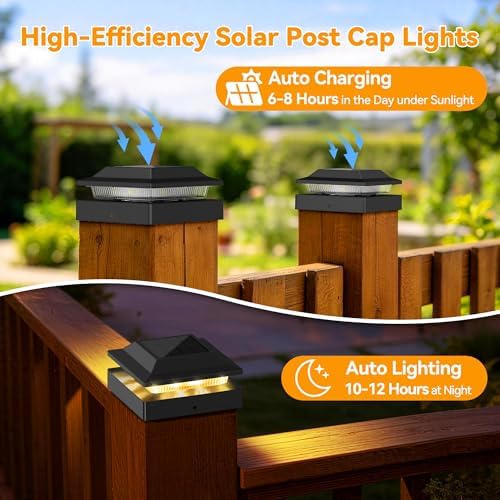 Solar Post Cap Lights for 4x4 Wood/Vinyl Posts - Image 4