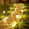 15 Pack Solar Lights Outdoor Waterproof Pathway Lights, Warm White by Gorrzai