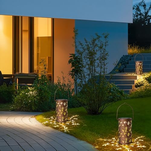 2Pack Dragonfly Solar Lanterns Outdoor Waterproof, Birthday Gifts for Women - Image 2