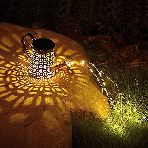 Solar Watering Can Light,Large Metal Hanging Garden Decorative Lights - Image 2