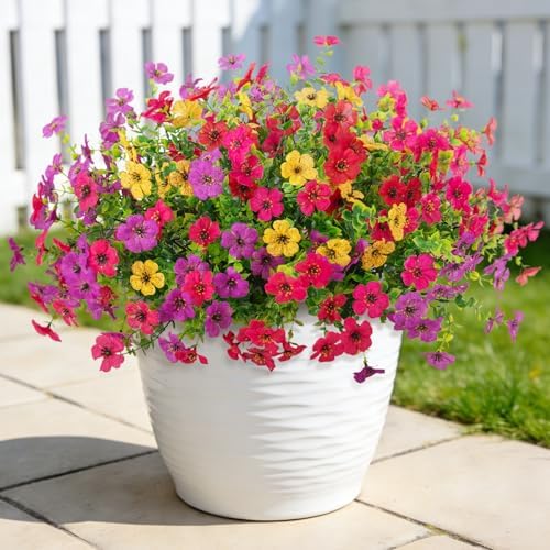 12 Bundles Fake Artificial Flowers Faux Plants for Spring Summer Decoration - Image 7