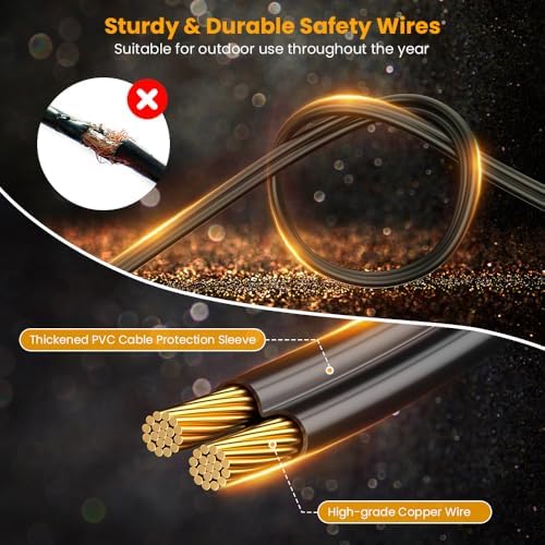 FOOMAN 100FT Solar String Lights Outdoor Waterproof IP65 with USB-Charging - Image 6