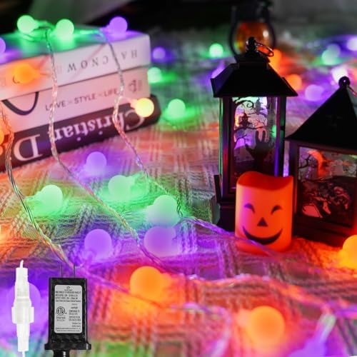 Connectable 43FT 100LED Globe String Lights Indoor, Halloween Lights by LORRYTE