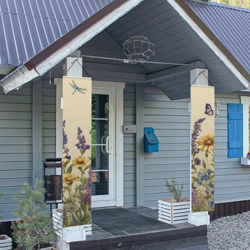 Sunflower Hanging Banners Summer Porch Banners Flags Summer Door Hanging Decorations for Front Door Garden Home Yard Sunflower Party Decorations - Image 3