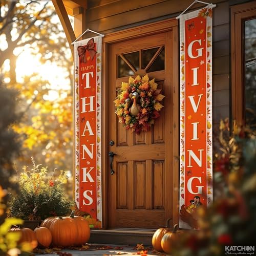 KatchOn Happy Thanksgiving Banner Outdoor 72x12 Inch - Image 3